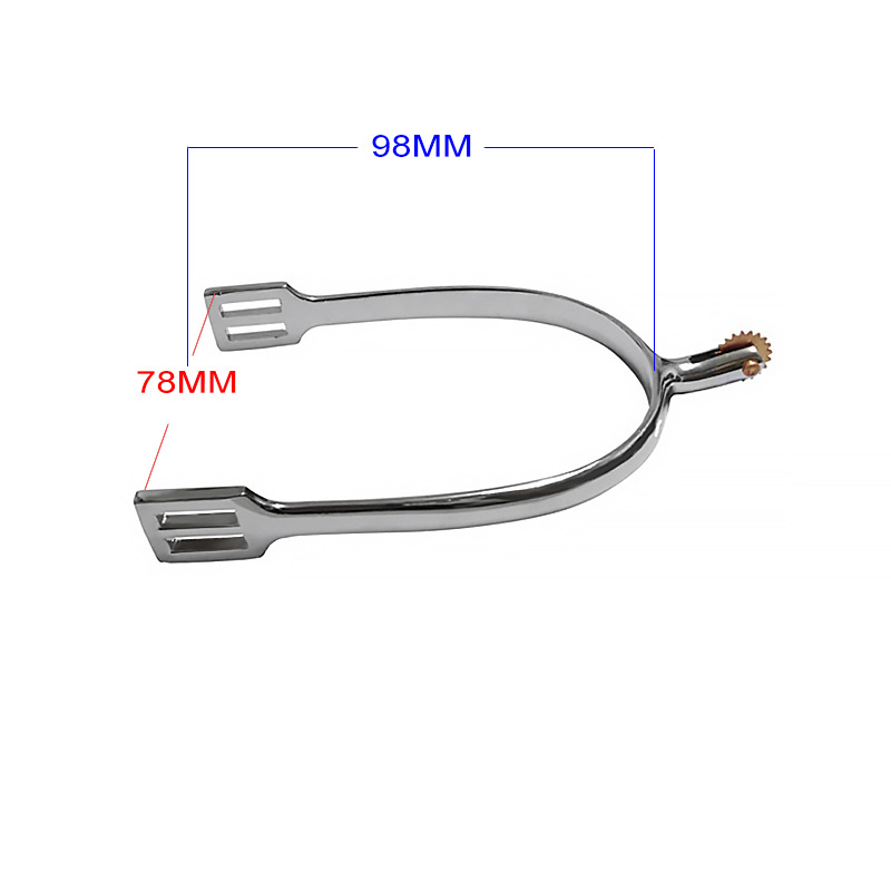 Zinc alloy British spurs chrome-plated silver white men's rotatable copper gear [SP6107ZR]]