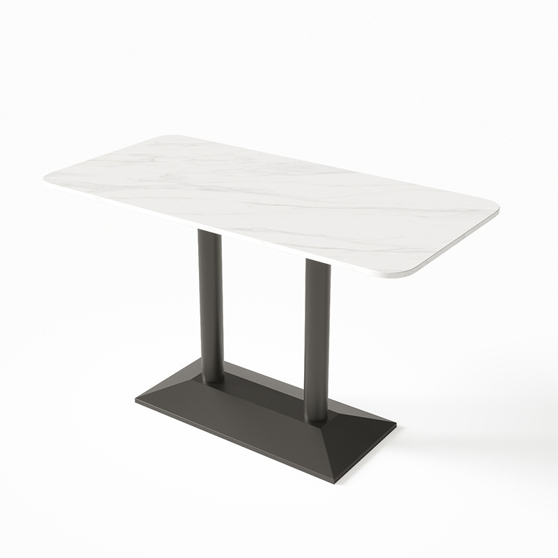 School Student Canteen Dining Table and Chair Combination Slate Company Factory Employee Canteen Restaurant 4-Person One-Piece Table and Chair