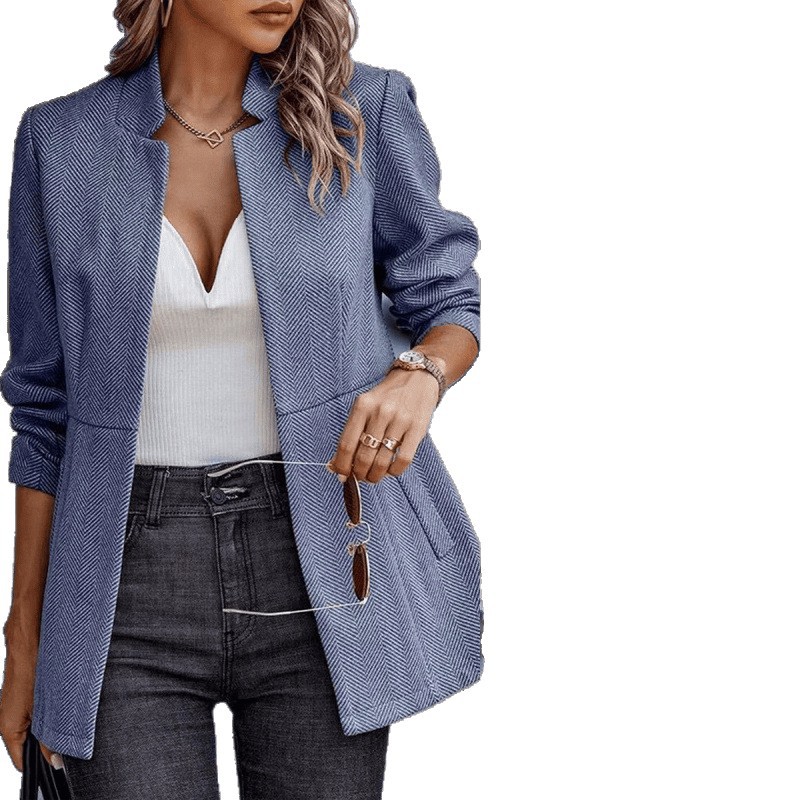 Amazon Aliexpress New Simple Fashionable Casual Woolen Cardigan Suit