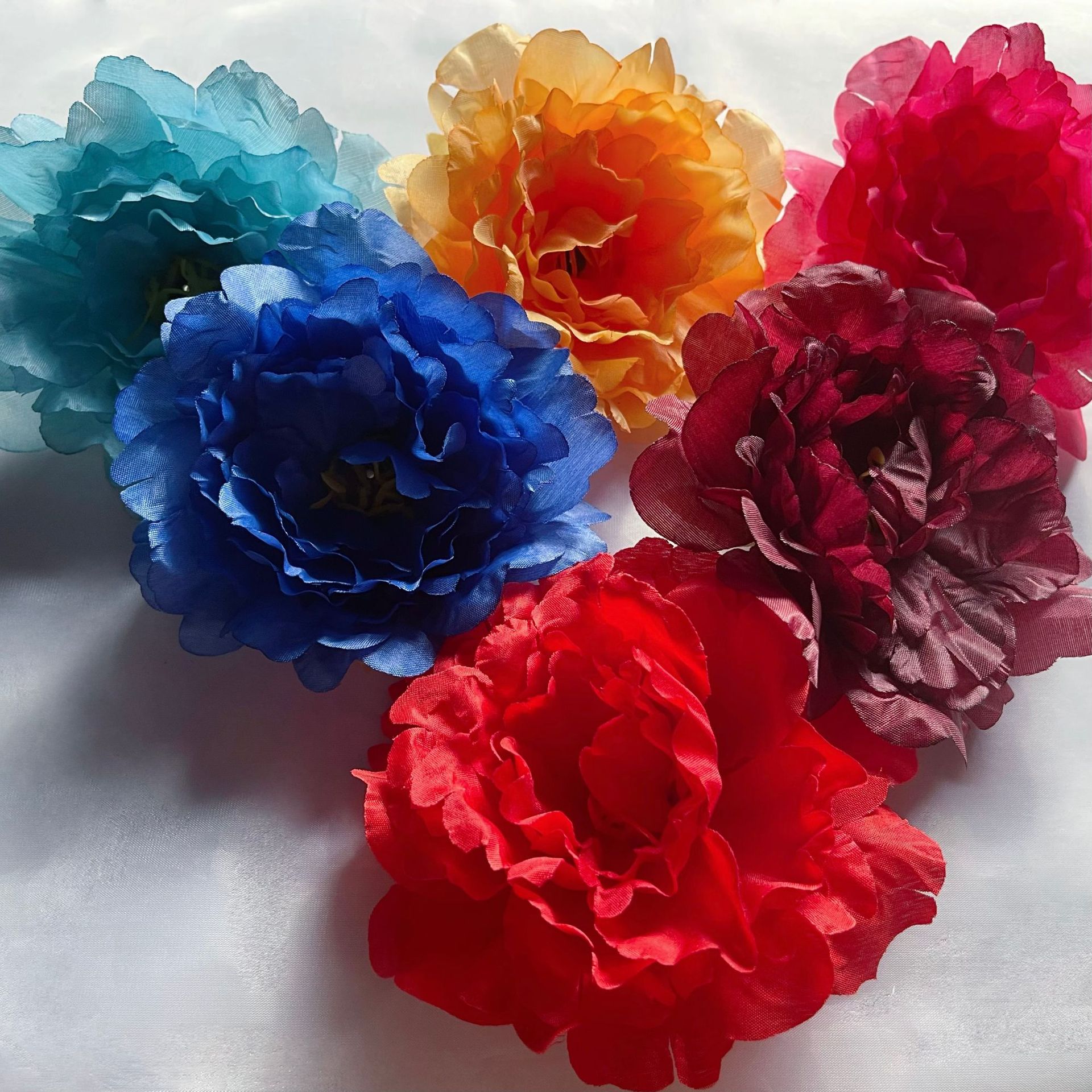 Simulation peony flower wedding background flower wall flower arrangement decorative table flower making cross-border for peony flowers