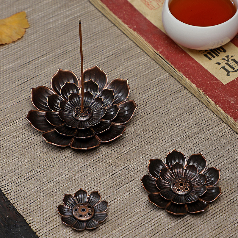 Household Indoor Lotus Sweet Lotus Incense Insertion Base Sandalwood Incense Stove Aquilarine Incense Disc Incense Drag Point Incense Seat Lotus