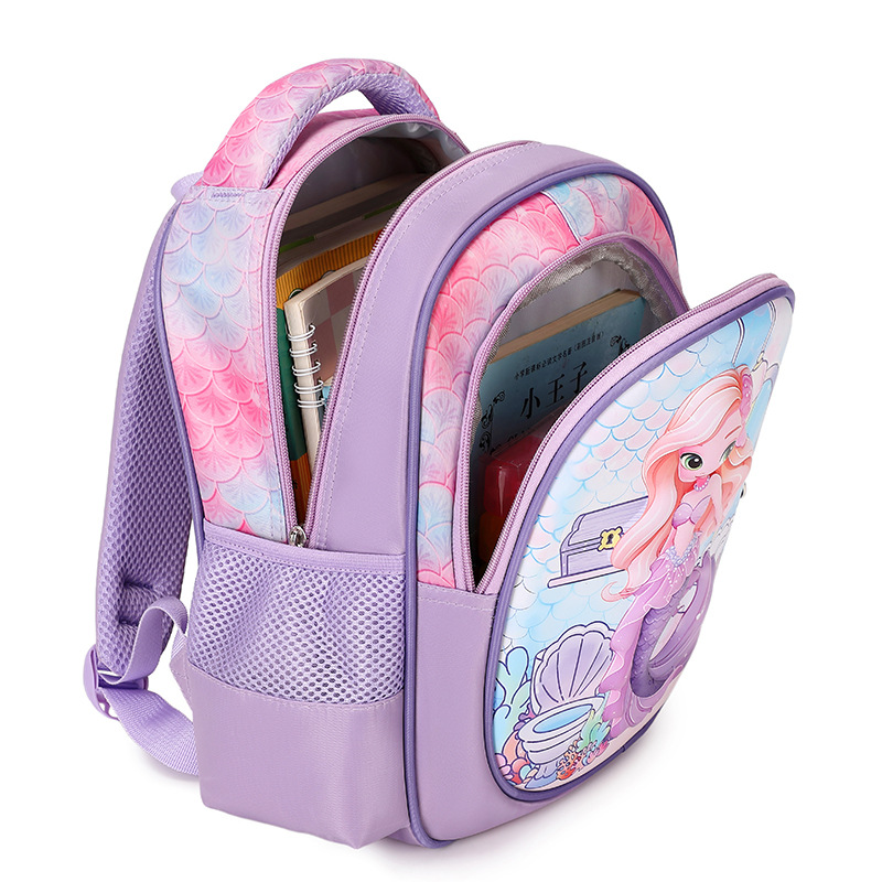 New kindergarten school bag cartoon bag children's shoulder relief cute backpack factory in stock