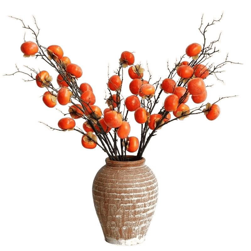 [Meaning Auspiciousness] Persimmon Artificial Flowers Living Room Decoration Ornaments Home Fortune Fruit Persimmon Persimmon Wishful New