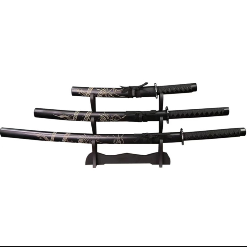 Longquan City Sword Set Tang Hengdao Embroidered Spring Sword Integrated Sword Cold Weapon Film and Television Props Crafts Unedged