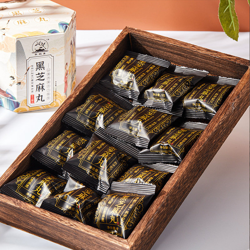 Customized Oem Handmade Black Sesame Balls, Nine-Steamed and Nine-Dried Meatballs, Various Nourishing Meatballs, Customized Delivery