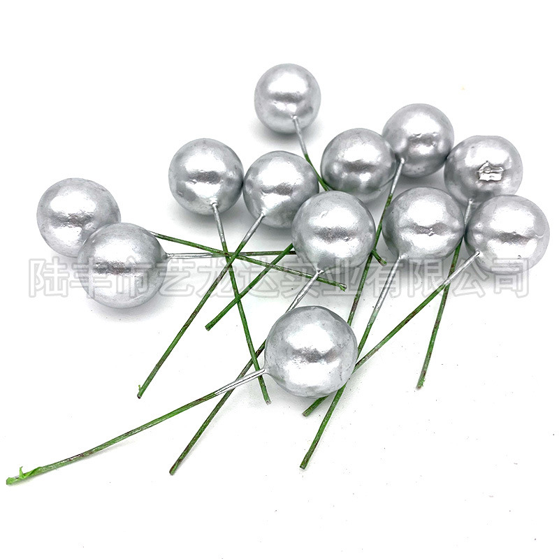 Christmas Little Red Fruit Small Wreath Accessories Berry Foam Red Fruit Holly Fruit Simulation Red Berry New Year Flower Decoration