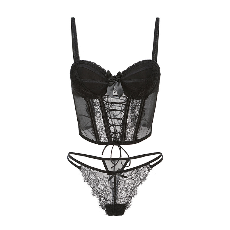 French style Fishbone corset small chest push up inner corset sexy corset pure want to strap sexy lingerie vest bra