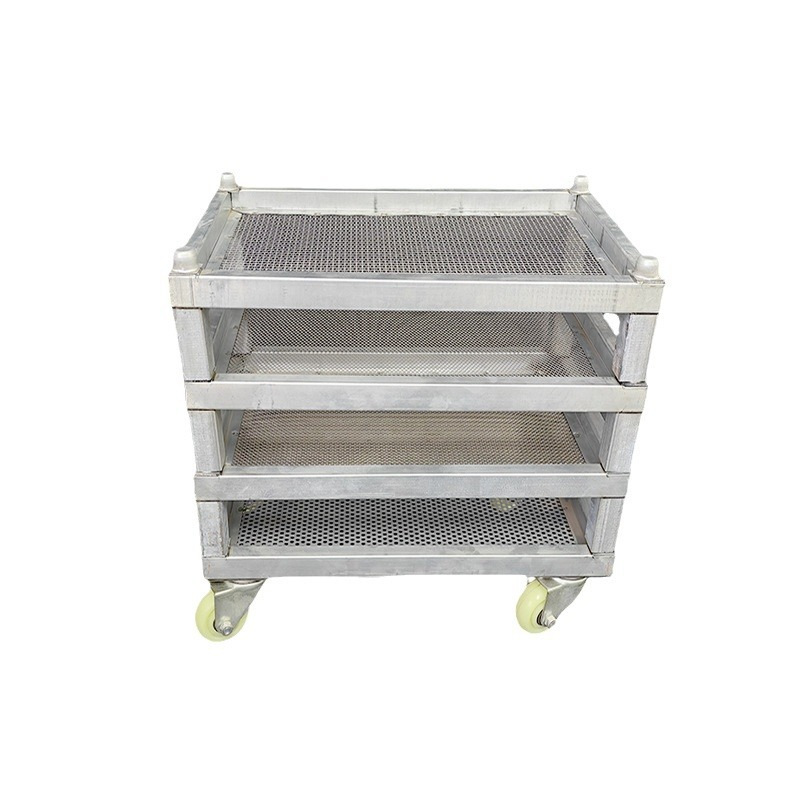Stainless Steel Drying Tray Galvanized Food and Medicinal Drying Tray Can Be Stacked with Drying Cart Punching Tray Manufacturer