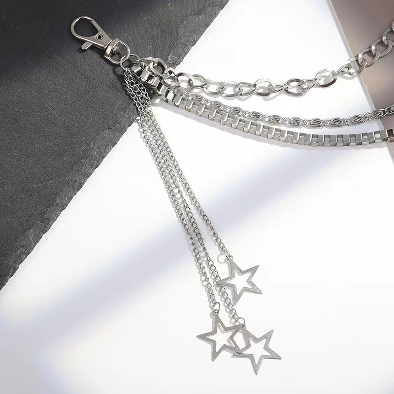 Personality Chain Waist Chain Punk Hip-hop Metal Trousers Chain Handsome Clothing Chain Street Dance Jeans Trousers Chain