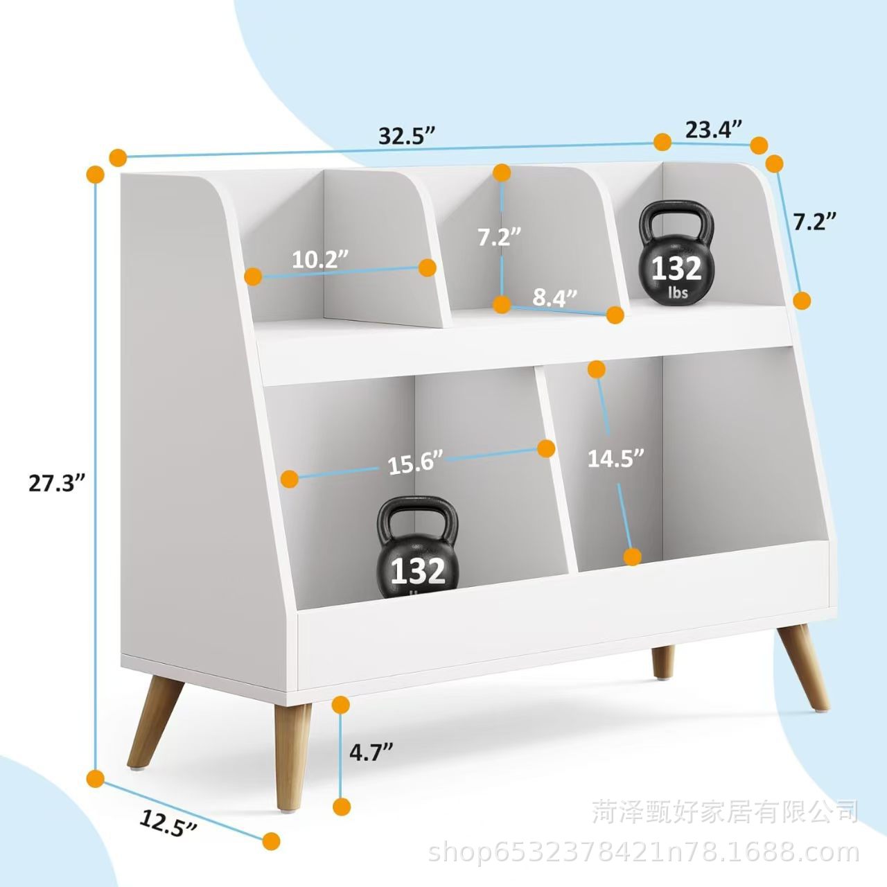 Simple Panel Multi-Layer Storage Cabinet Household Indoor Floor-Standing Toy Storage Cabinet Wall-Mounted Children's Bookcase