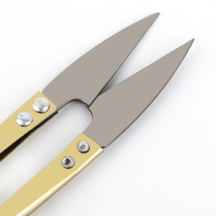 V-shaped iron gauze scissors manufacturers cross-stitch thread trimming thread cutting fishing thread cutting single home sewing small scissors