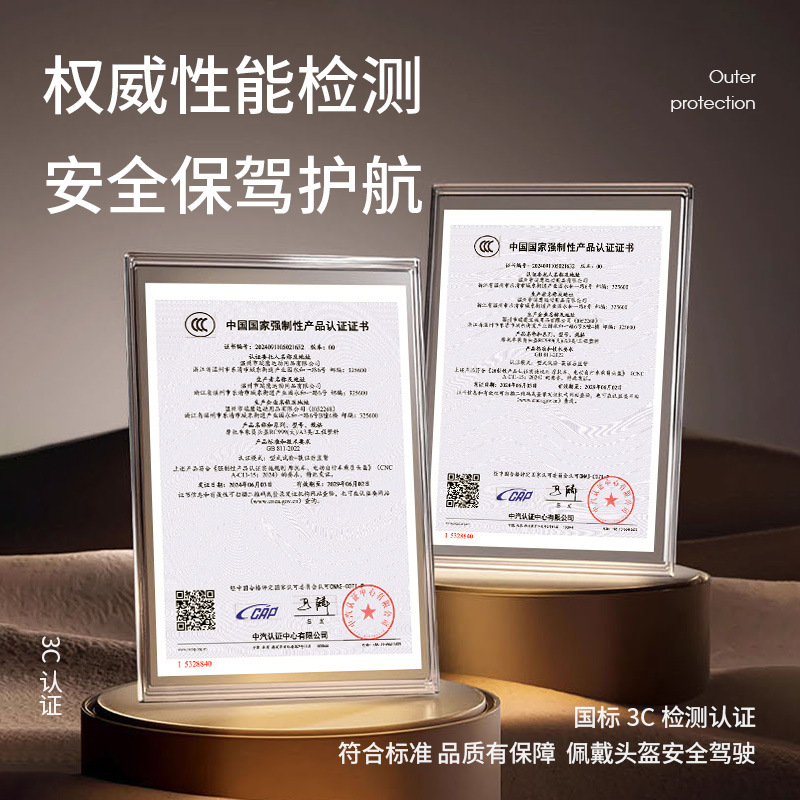 New National Standard 3C Certified Electric Motorcycle Helmet for Men and Women, Summer Sun Protection Double Mirror Cap, Universal for All Seasons