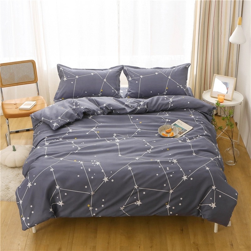 Three-Piece Set Four-Piece Quilt Cover Single Quilt Cover Student Dormitory Bed Sheet Double Single Four Seasons Universal Scrub Skin Friendly