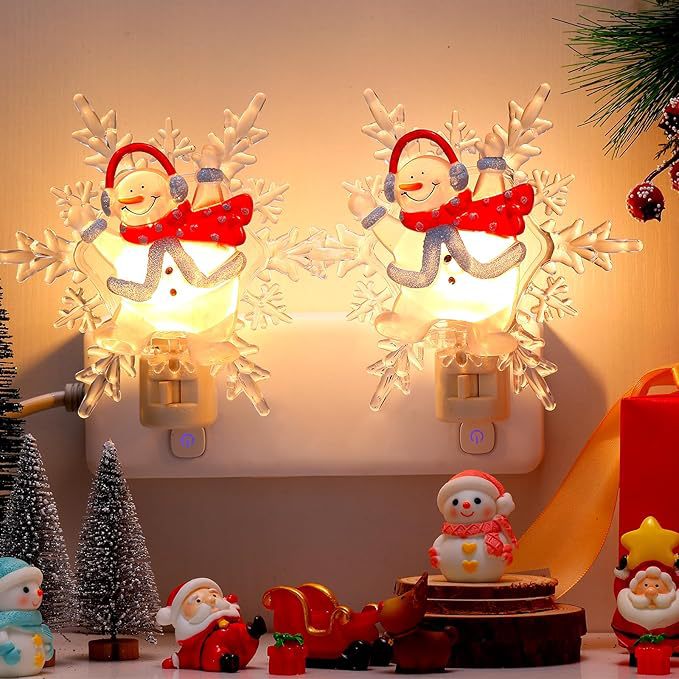 UL E 12 360 Degree Rotary Switch LED Nightlight-Snowman