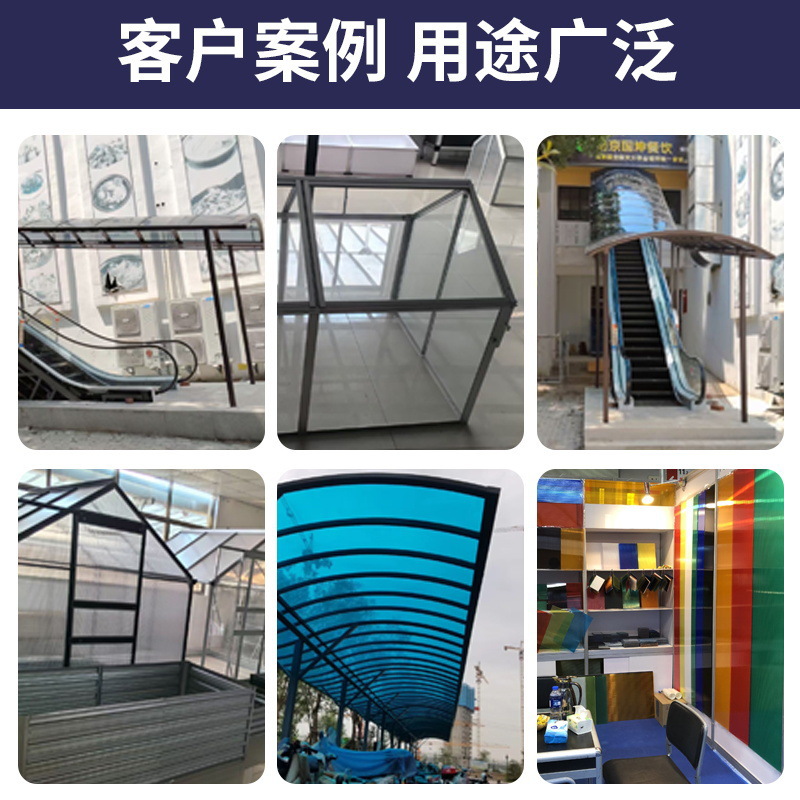 Pc Transparent Sunboard Double Layer 4Mm8Mm Polycarbonate Thickeneded Greenhouse Hollow Board Roof Material Wholesale