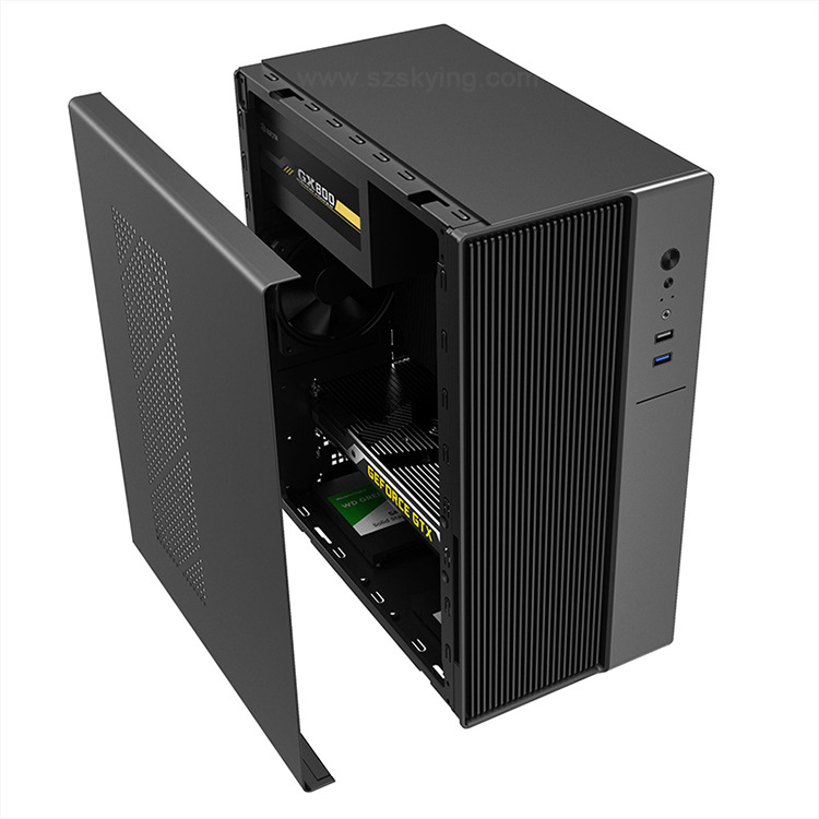 High-end business case computer desktop computer 0.8 steel plate medium case MICRO ATX CASE new computer case
