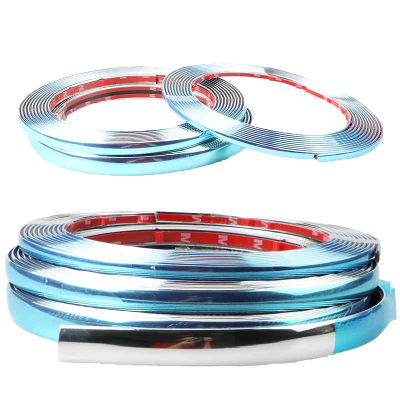 Car window light strip modification universal decorative strip chrome plated light strip car body bumper anti-scratch chrome plated