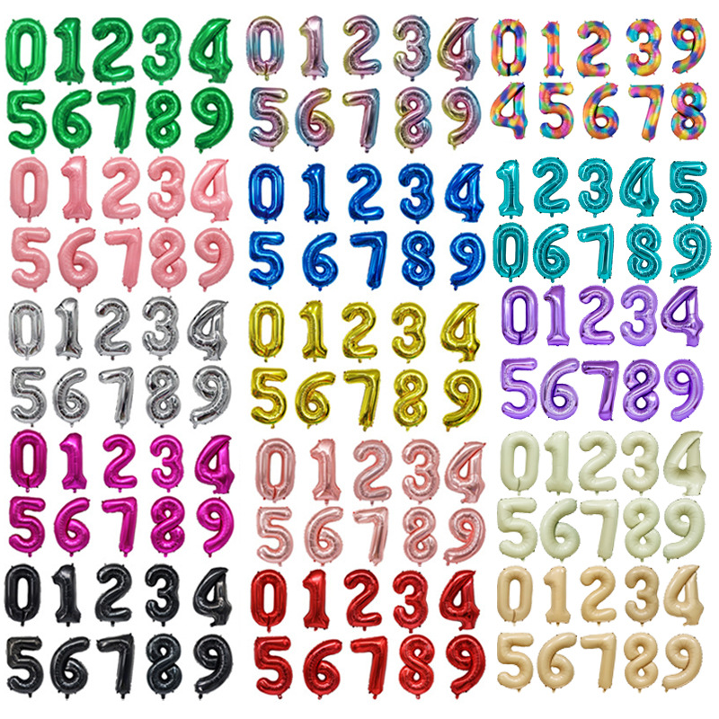 Американская версия тонкого тела, 32 дюйма, золотой, серебряный, розовое золото, конфетно-розовый, зеленый, красный, черный, цифровой алюминиевый фольгированный шар