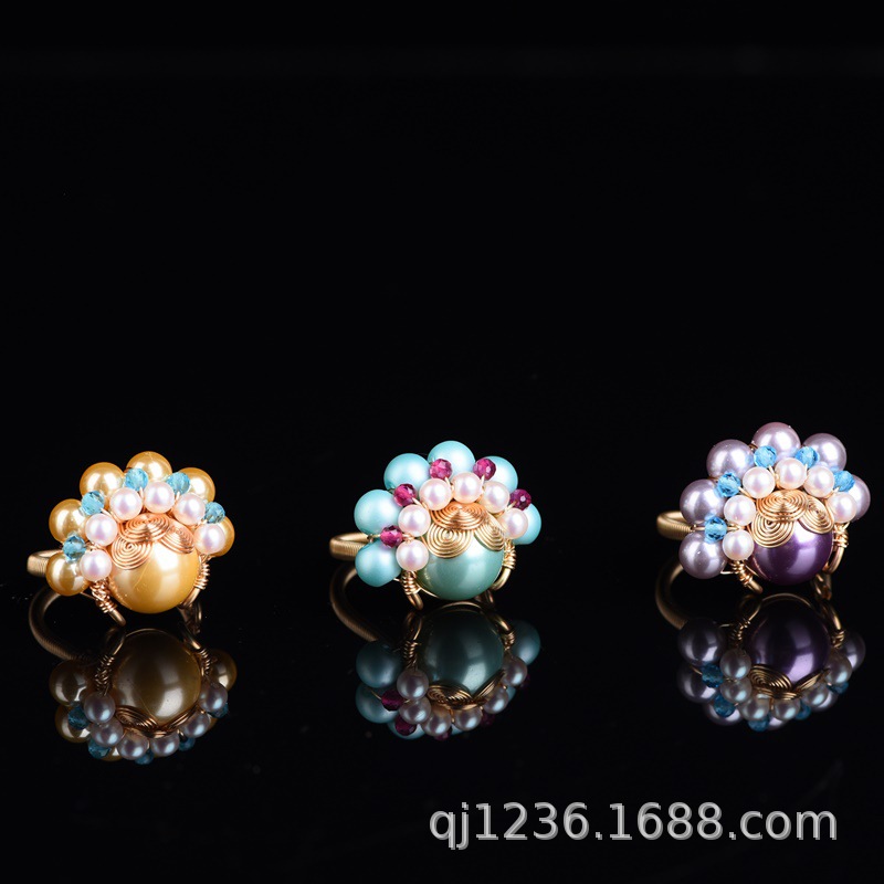 Beizhu Imitation Pearl Dao Ma Dan Necklace Accessories Retro All-match Tang Suit Han Suit National Style Hua Dan Phoenix Crown Jewelry Ring