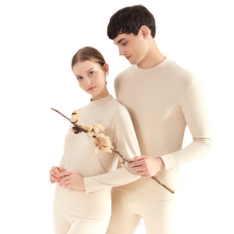 0 Dyed 100% Cotton Thermal Underwear Couple Pure Cotton Thin Full Cotton Autumn Clothes and Pants Women's Colored Cotton Thermal Set