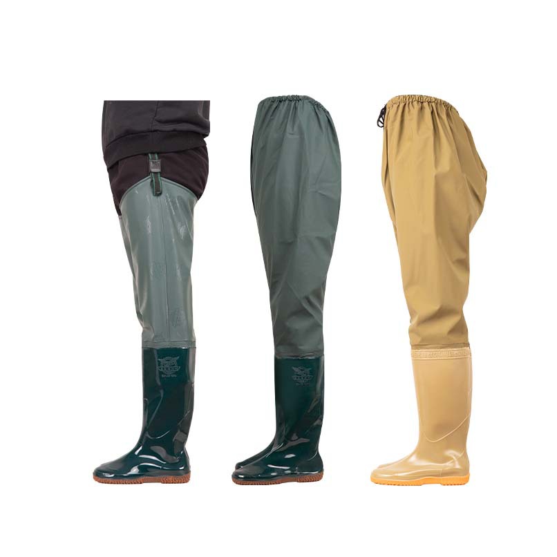 Men's Rain Boots, Waterproof Waist-Length Waders, Field Fishing, Extended Over-The-Knee High-Top Waterproof Rice Transplanting Shoes, Wear-Resistant and Non-Slip