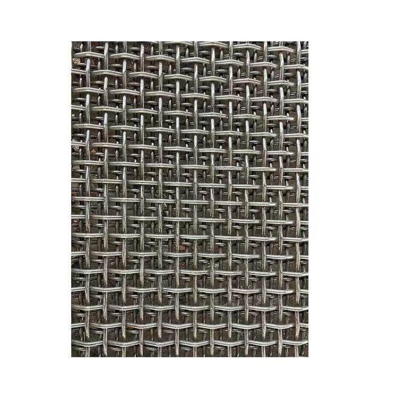 Anti-blocking screen black wire sand screen sand and gravel material grading filtration vibrating mine screen 65 woven manganese steel screen