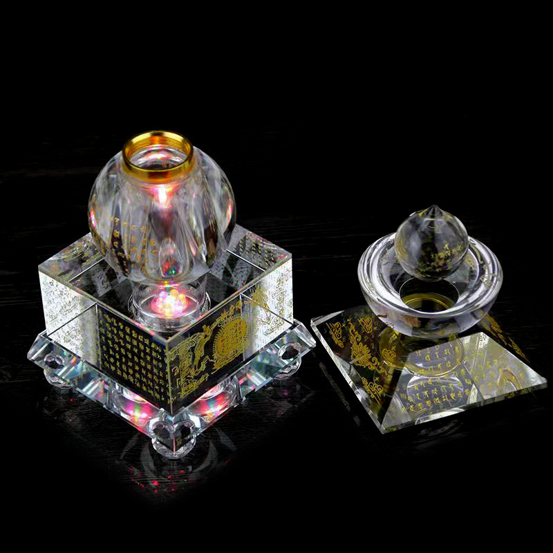 Factory direct Crystal treasure chest printing Bodhi tower decoration supply Shariputra Shariputa stupa decoration tower