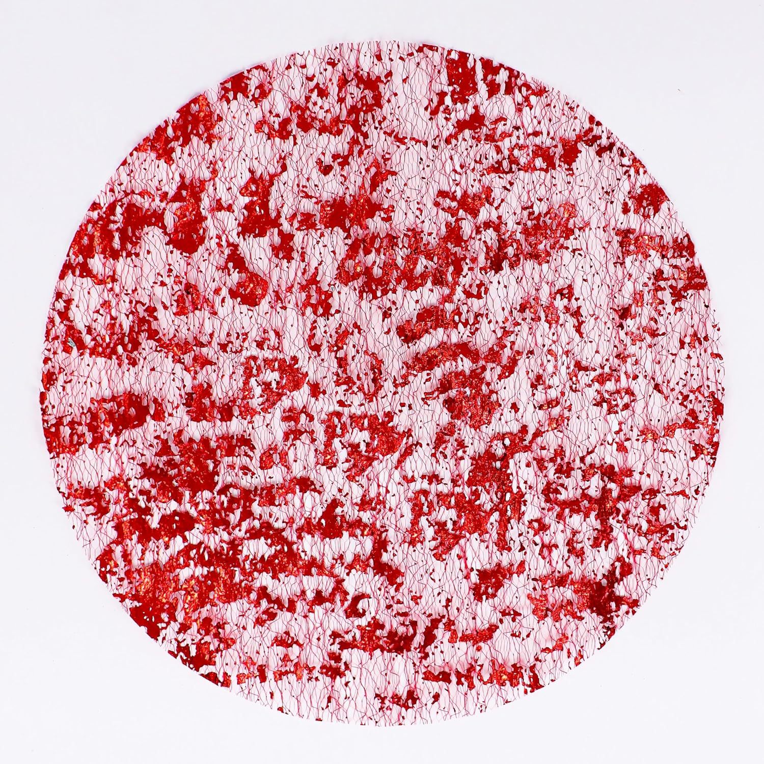 Amazon Cross Border Disposable Gold Placemat Metal Round Gold Foil Mesh Pressed Table Mat Placemat Factory Wholesale