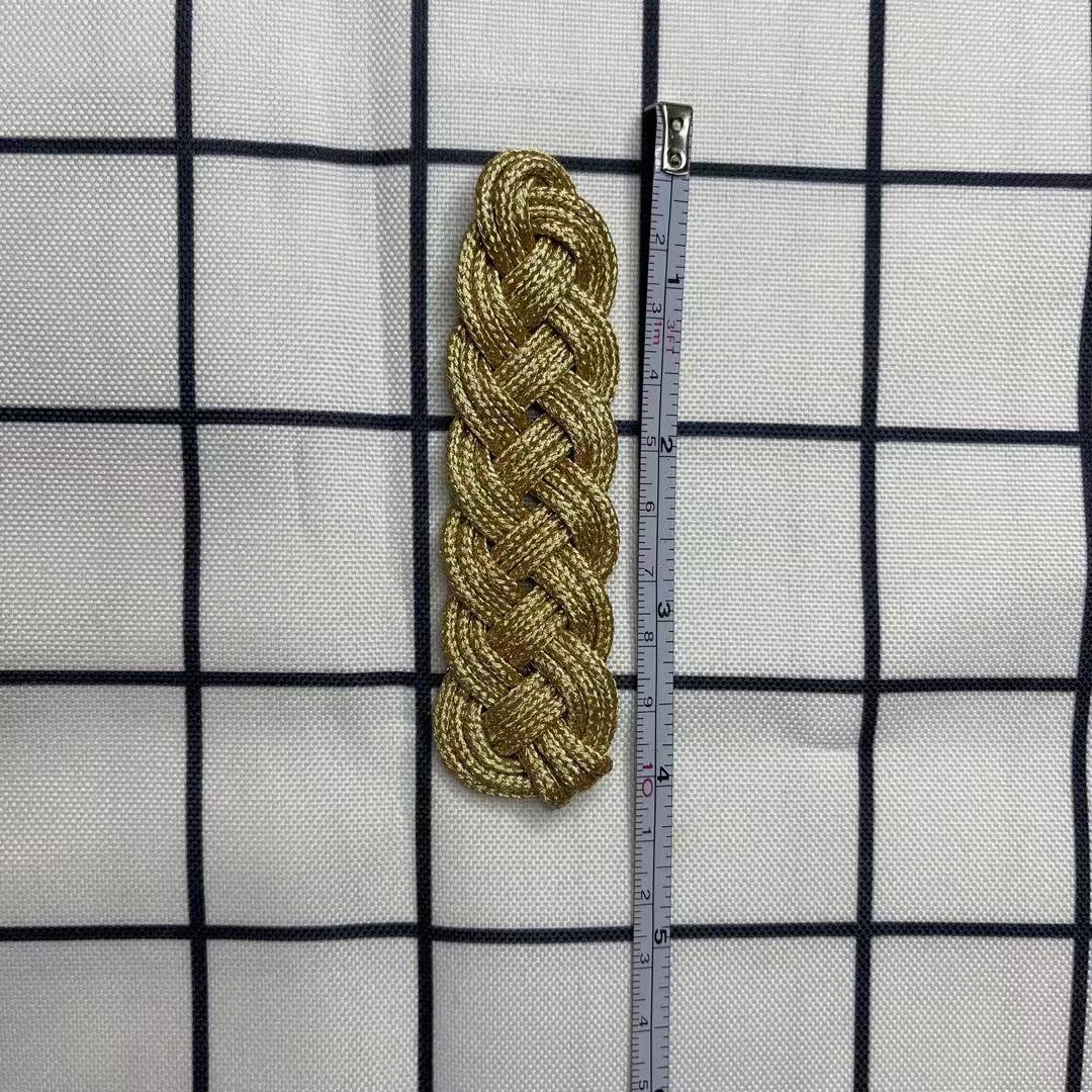 Fashion gold silk buckle hand-knitted classic Chinese traditional craft clothing accessories round rope epaulet
