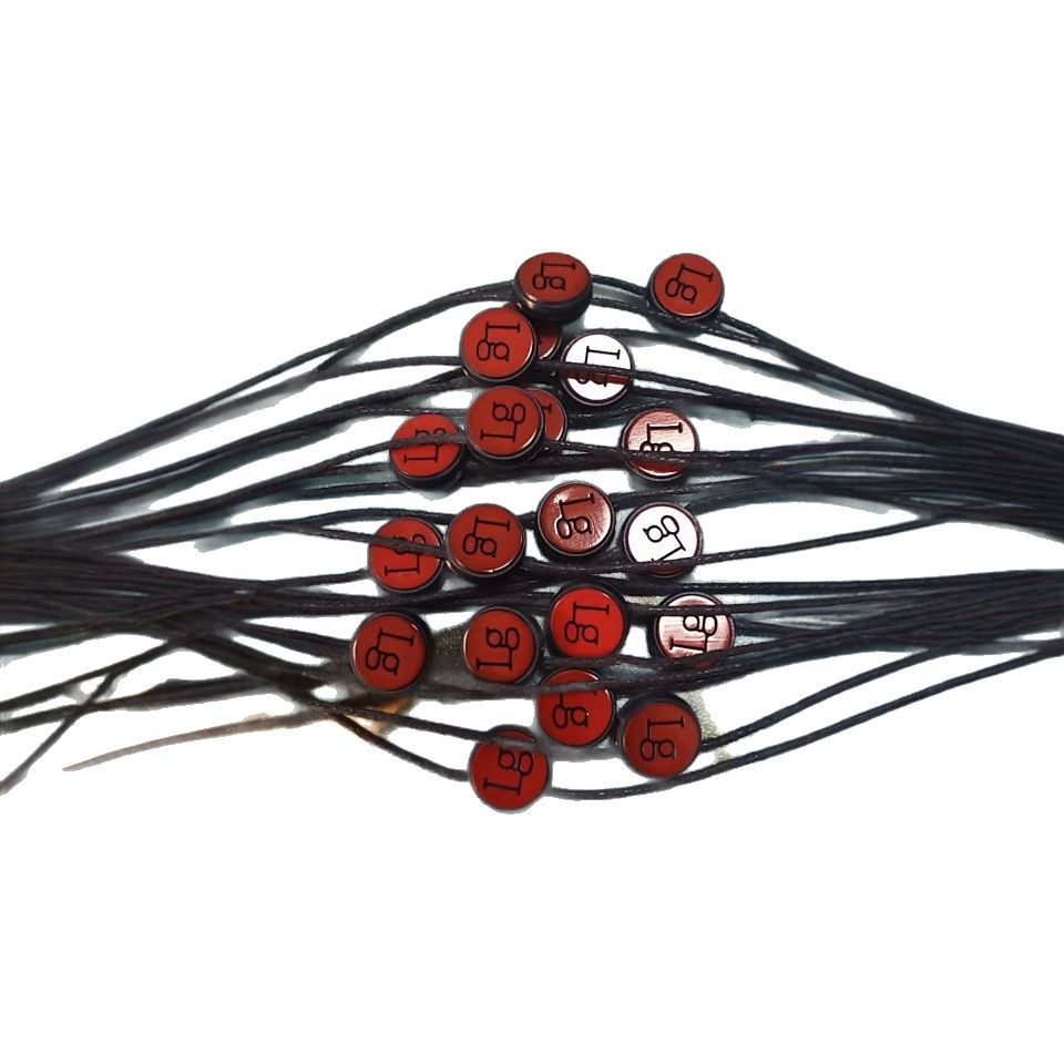 Garment Hanging Grain Double Inserting Hanging Grain Bronzing and Glue Dropping Craft Garment Hanging Label Hanging Rope Design