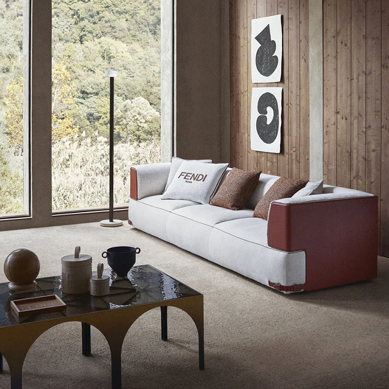 High-End Leather and Fabric Sofa Soho Seating System Italian High-End Luxury Home Furniture Диван