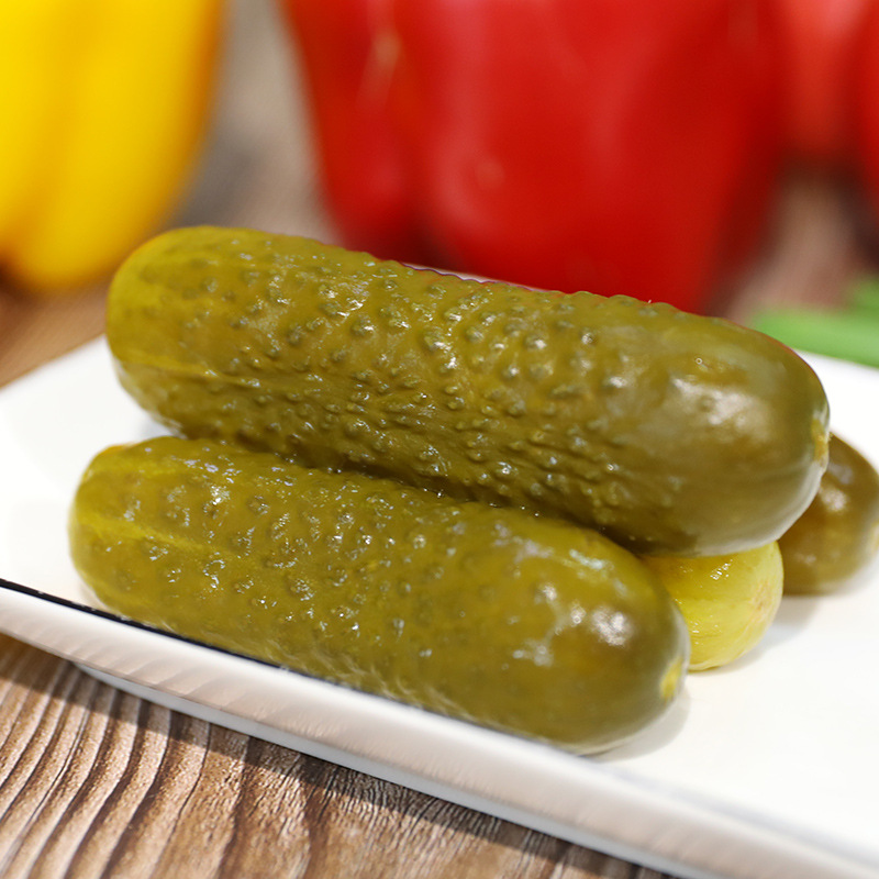 Free Shipping Guanli Russian-Style Canned Pickled Cucumber 670g German Imported Hamburger Salad Russian-Style Pickled Cucumber