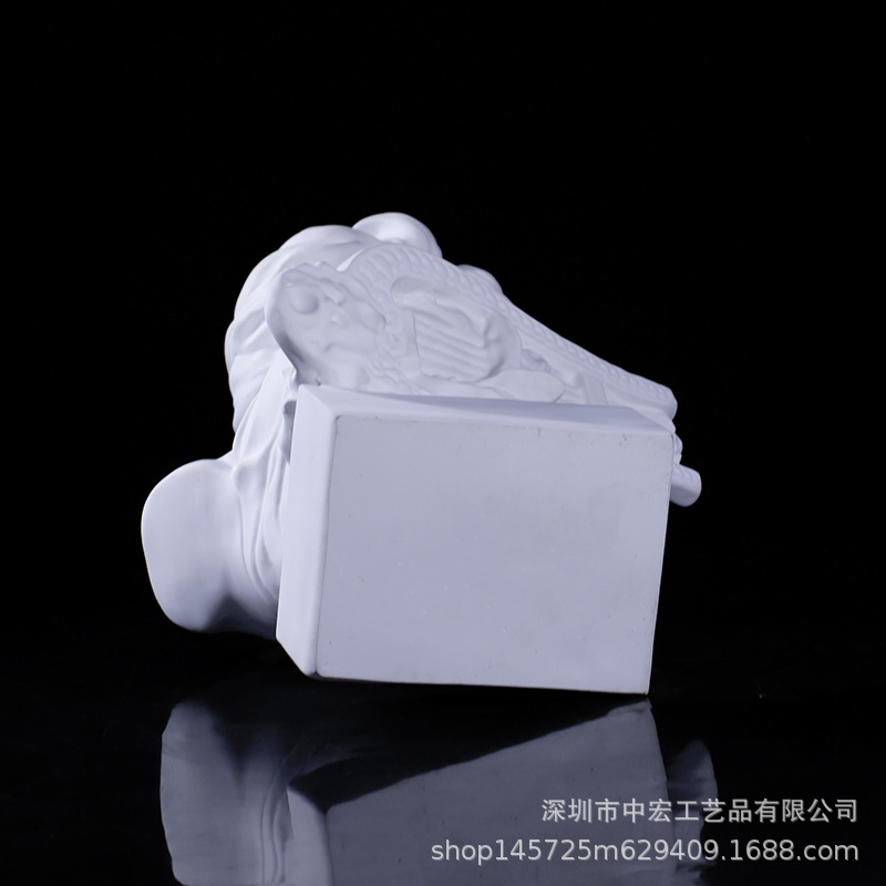 Piano female sculpture plaster head portrait decoration creative ins Korean style fashion cute desktop decoration painting material