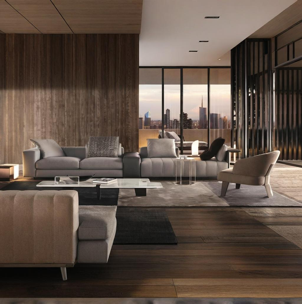 Italian Normcore Piano Key Sofa Large House Living Room Accessible Luxury Corner Imperial Concubine Leather Thickened Combination Sofa