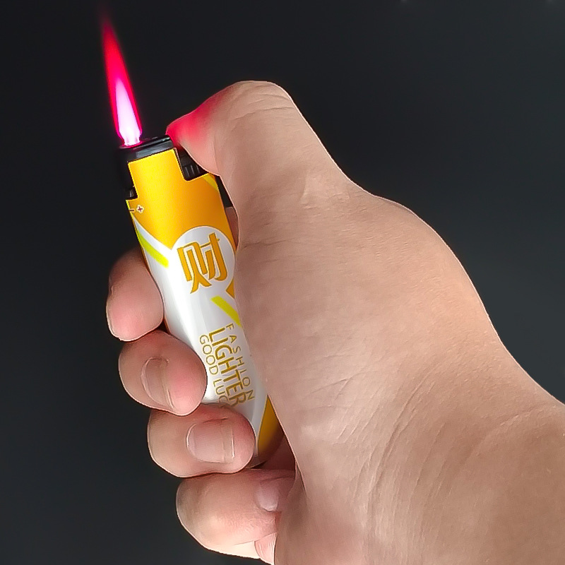 Manufacturers provide Zhengda paper-wrapped electronic ignition windproof lighters retail and wholesale inflatable high-value thickened models