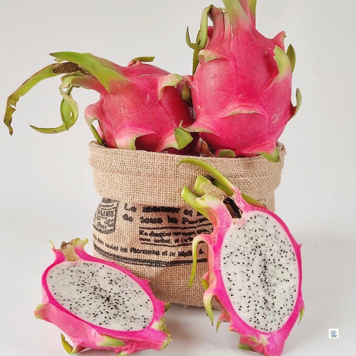 White Heart Dragon Fruit, Fresh Imported from Vietnam, Selected Natural Large Tropical Fruits, Sweet, Juicy, Crispy and Refreshing
