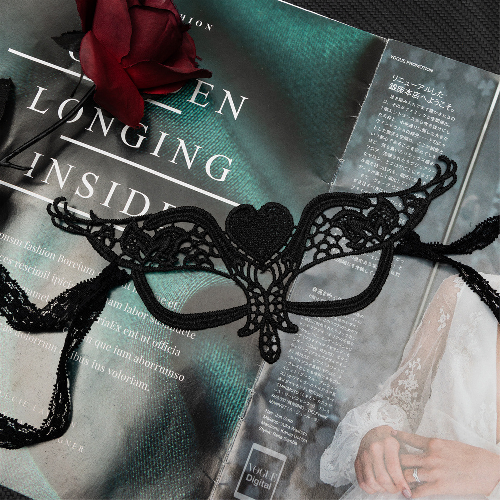 New sexy lingerie accessories sexy lace perspective fairy strap hollow eye mask Princess accessories 9012