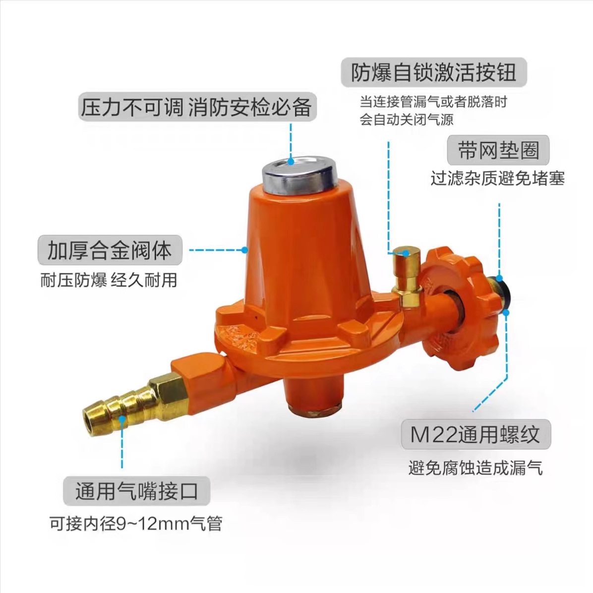 Commercial Explosion-Proof High-Pressure Medium-Pressure Valve Gas Tank Liquefied Gas High-Pressure Valve Pressure Reducing Valve New National Standard Gas