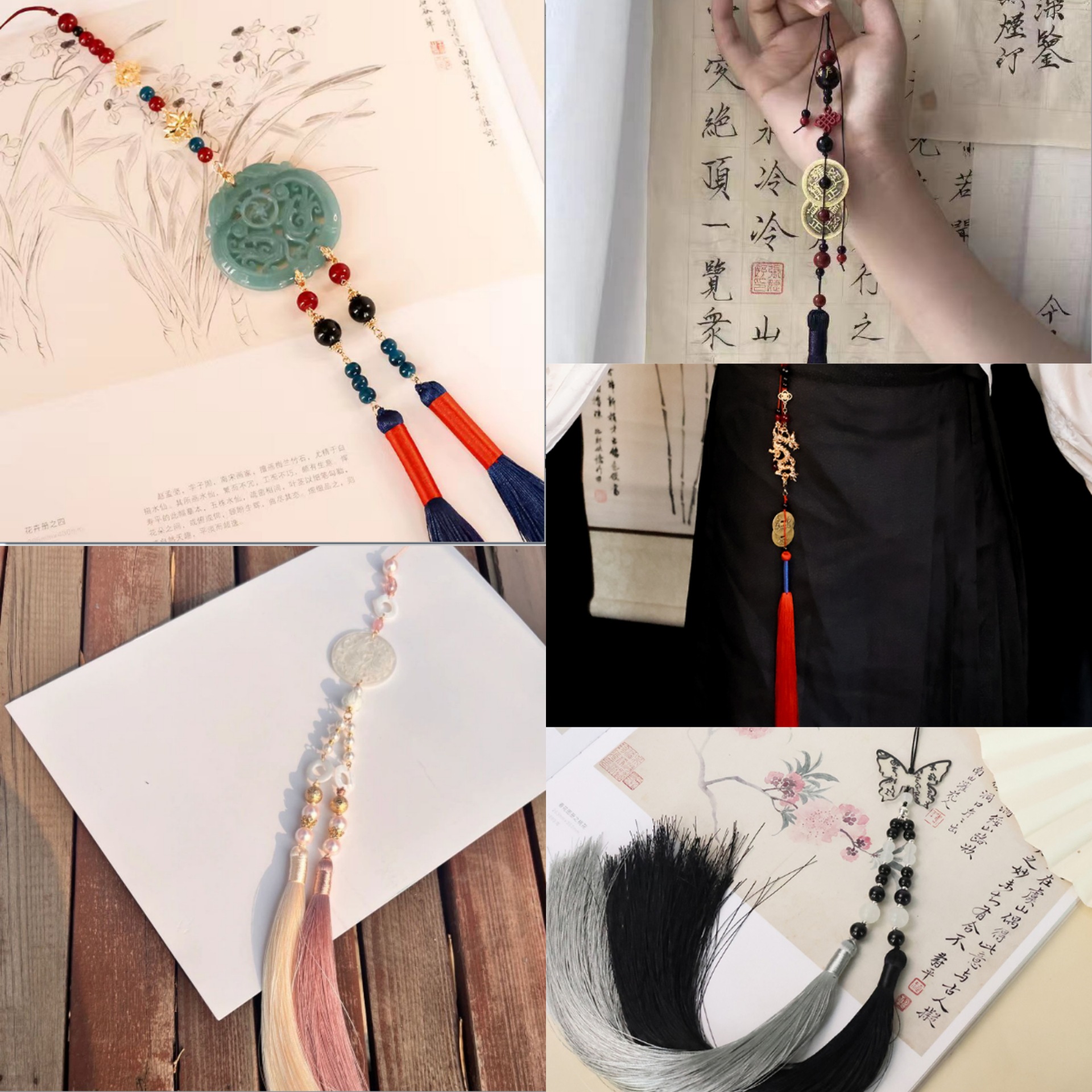 Han Dynasty Forbidden Waist, Ancient Costume Pressed Placket, Acetate Jade Pendant, Tassel Pendant, Horse Face Skirt, Waist Accessories, Wedding Props