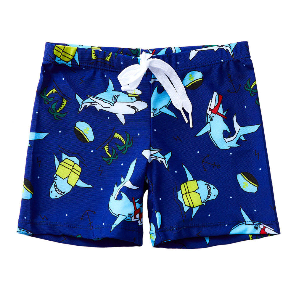 New Boys' Swimming Trunks Children's Quick-drying Swimming Trunks Printed Cartoon Medium and Large Children's Swimming Trunks Hot Spring Seaside Swimming Pool Trunks