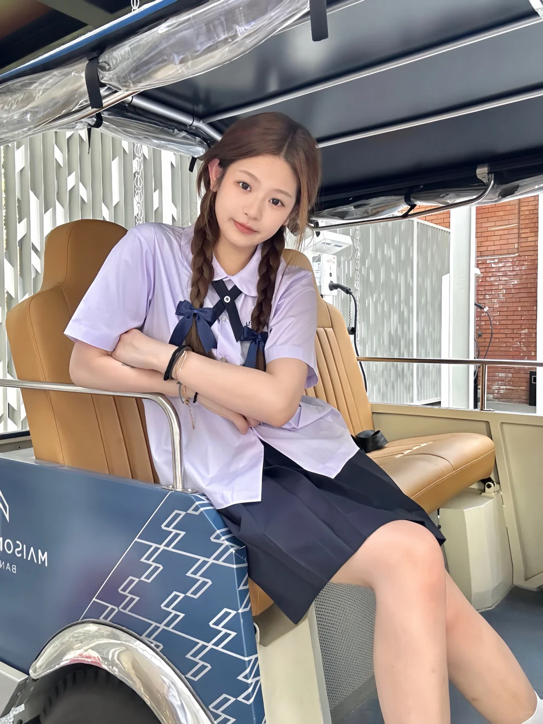 jk Uniform Suit Thai School Uniform Nano Short-sleeved Thai Shirt Preppy Style Class Uniform Female Summer Junior High School Graduation Uniform