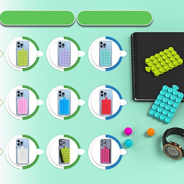 2025 New Multifunctional Silicone Strong Double-Sided Suction Cup Lazy Mobile Phone Holder with High Appearance, Portable and High Temperature Resistance