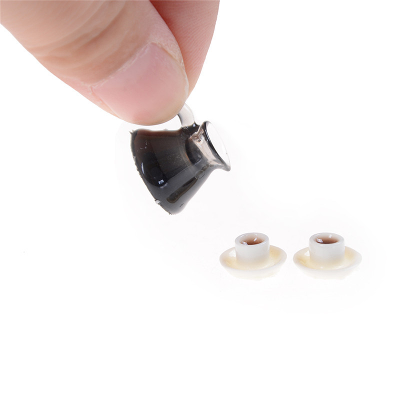 Miniature Food Toy Scene Model, Small Rag Doll House Accessories, Mini Coffee Pot