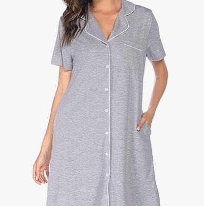 Cross-Border Modal Pajamas 2025 Spring New Sexy Short-Sleeved Loose Cardigan Nightgown Simple Home Wear for Women