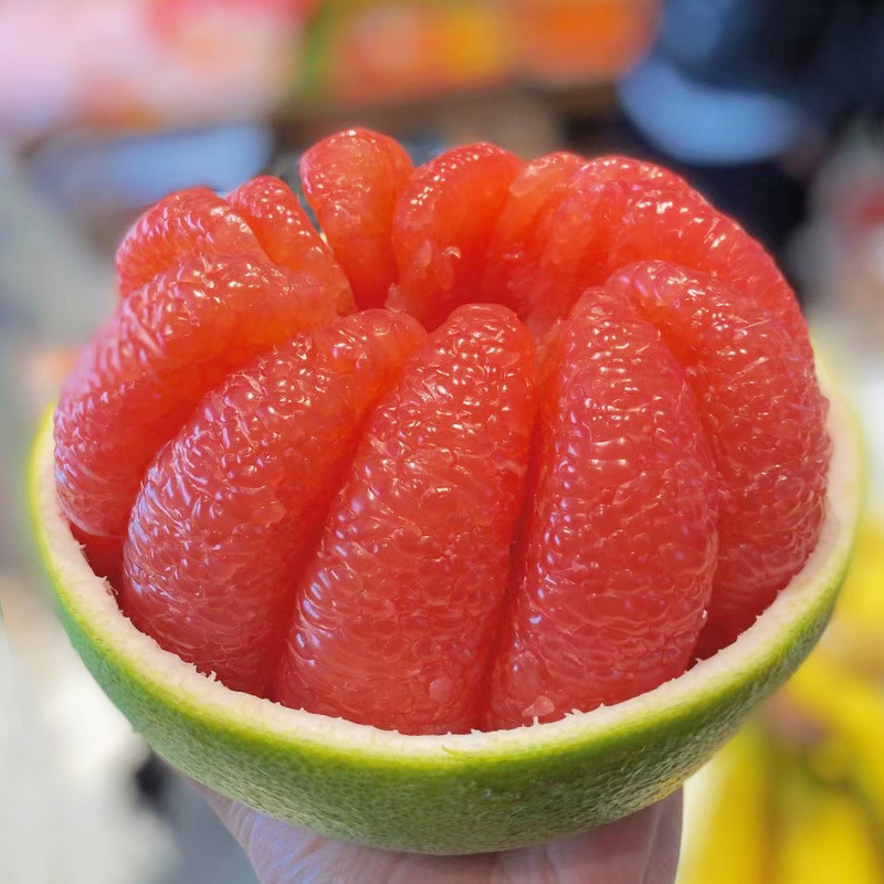 Thailand Hainan Ruby ​​Green Pomelo Red Heart Meat Fresh Fruit Seasonal Honey Pomelo Red Heart Pomelo Green Pomelo Dropshipping