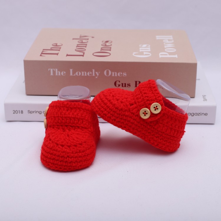 Hand-crocheted baby shoes woven wool baby shoes soft bottom toddler shoes men's and women's shoes socks hand-woven baby shoes