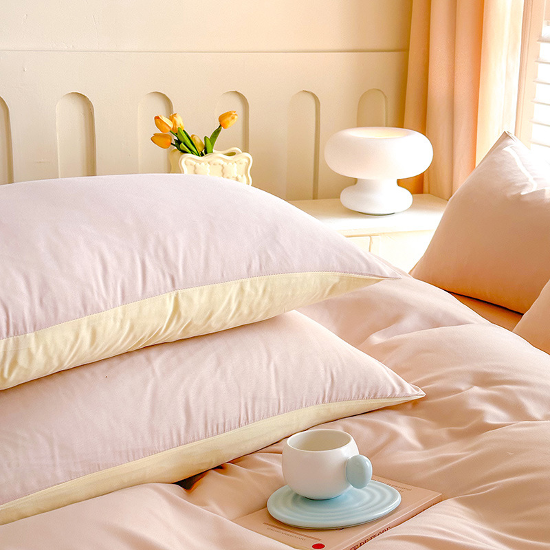 Pure color washed cotton quilt cover single piece Nantong home textile student dormitory single quilt cover wholesale household double quilt cover