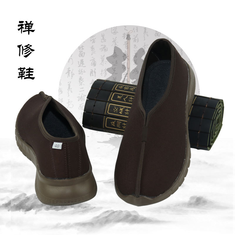 Meditation Shoes Monk Shoes Monk Monk's Master Nun New Breathable Soft Bottom Retro Monk Shoes Monk Shoes Monk Shoes