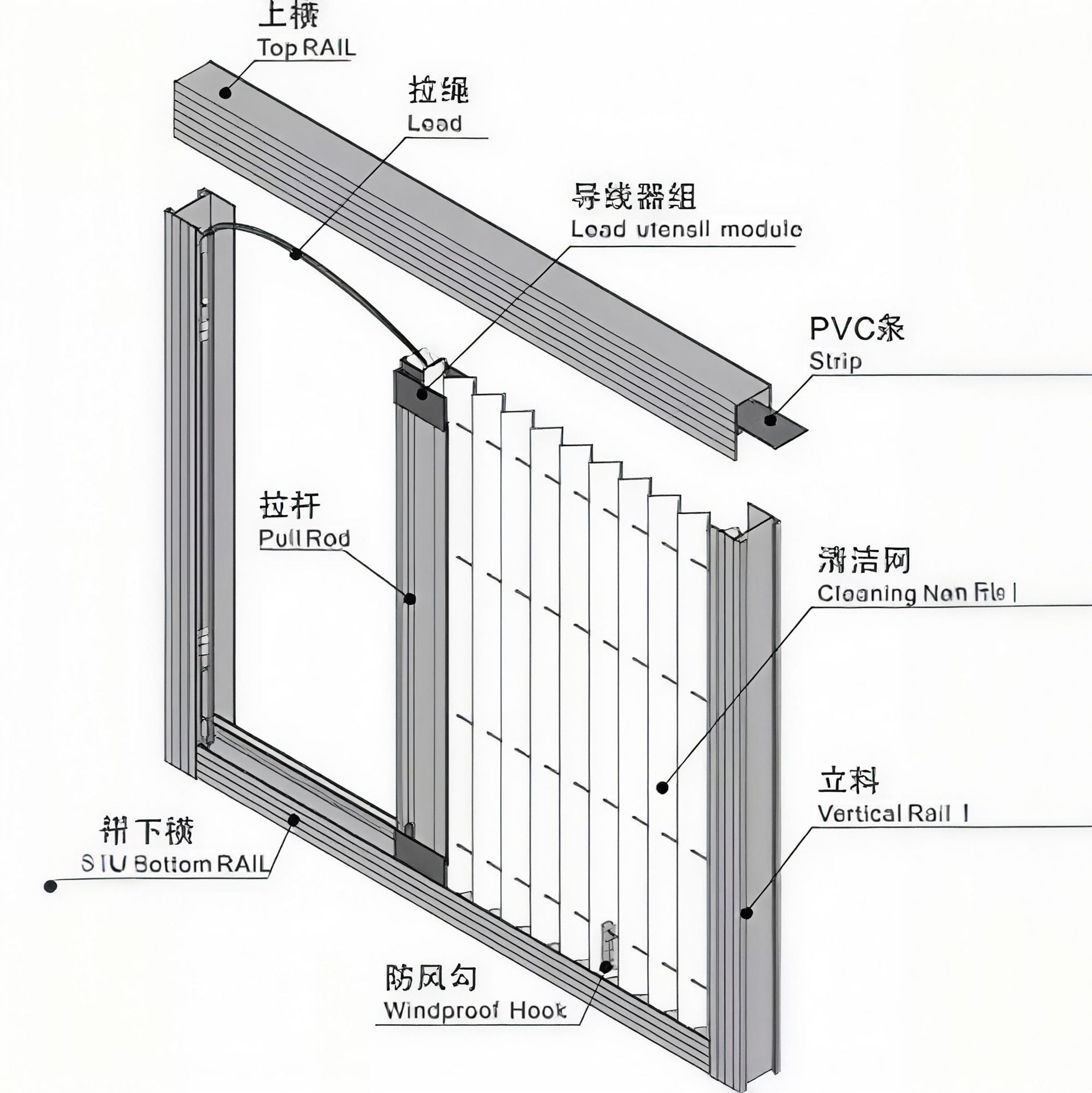 Foshan Custom Aluminum Alloy Small Folding Mosquito Screen, Invisible Mosquito-Proof Screen, Punch-Free Retractable Sliding Screen