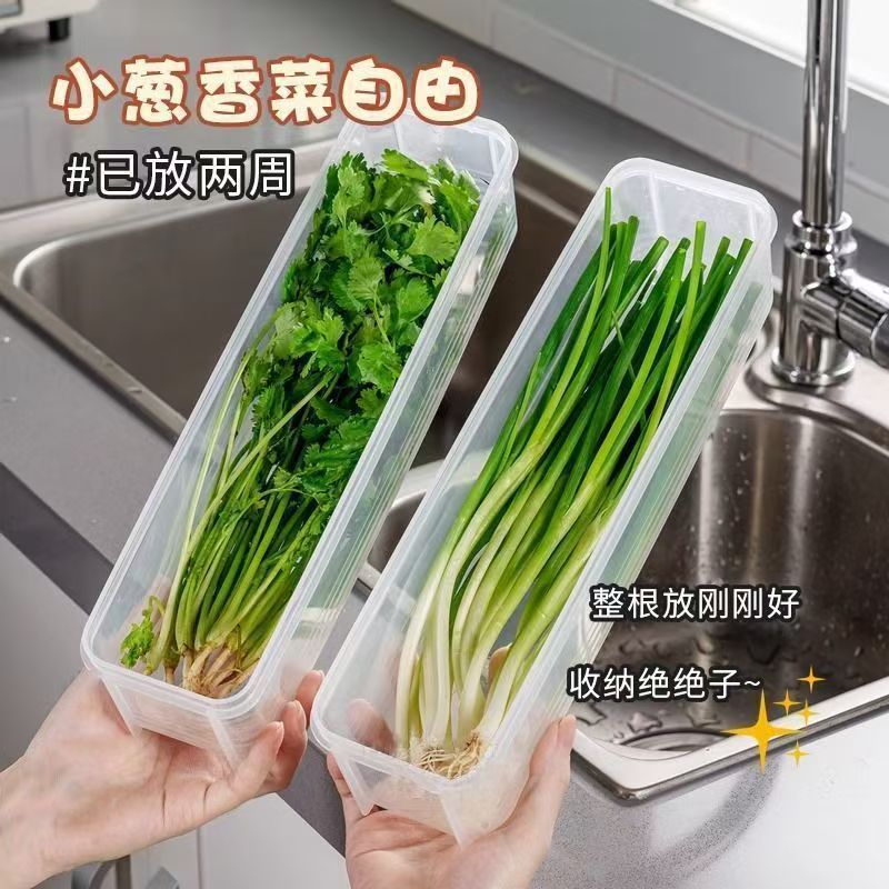 Noodles Storage Boxed Long Noodles Preservation Box Shallot Box Rectangular Large Capacity Food Sealed Box